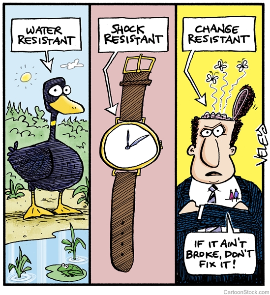 Humor - Cartoon: No So Ready to Change